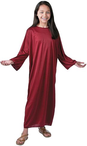 Fun Express Biblical Costume Kids Jesus Robe Maroon - Nativity Costumes for Kids Church Plays & Christmas Pageants | Bible Character Costume for Sunday School VBS | Fits Children Sizes 10-14 in Saudi Arabia