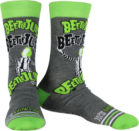 Beetlejuice Socks Adult Assorted Character Designs 5-Pair Adult Crew Socks (Fits Shoe Size 6-12) in Saudi Arabia