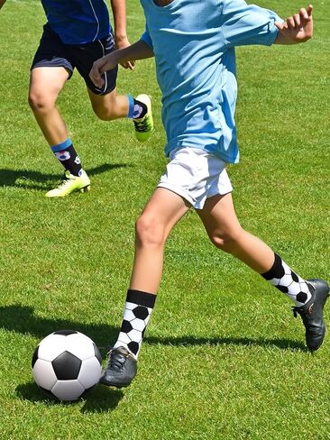 6 Pairs Funny Soccer Socks for Men Women, Novelty Athletic Crew Socks, Holiday Birthday Christmas Gift for Lovers, Players, and Teams in Saudi Arabia
