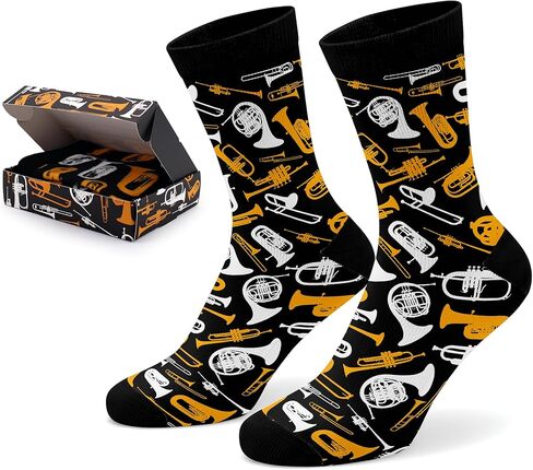 Music Instruments Socks for Men Women, Novelty Socks Gift for Musicians & Music Lovers in Saudi Arabia