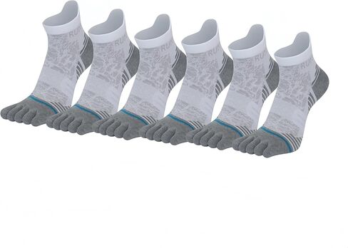 Running Ankle Toe Socks Five Finger Cotton Trainer Socks for Daily, Training, Fitness, 6 Pairs in Saudi Arabia
