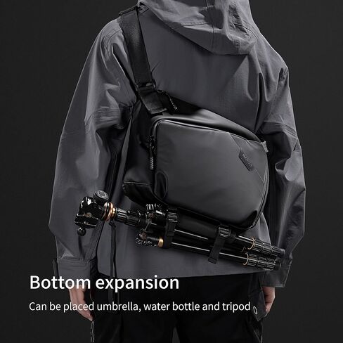 Sling Bag Crossbody Shoulder Chest Bag Large lightweight Black waterproof Waist crossbody fanny pack for Men,Travel,Daily Use,Hiking,Commute in Saudi Arabia