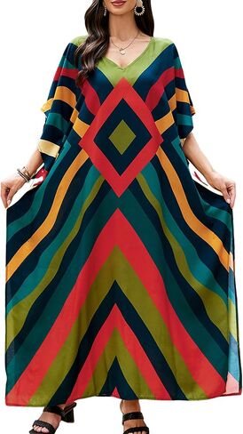 غلاف BATWING للسيدات ، فستان Kaftan فستان خفيفة الوزن على الشاطئ ، تستر على إجازة استوائية MUMU in Kuwait