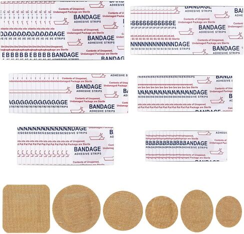 120 قطعة من الضمادات الصغيرة، شرائط لاصقة مرنة غير منسوجة من الأقمشة بما في ذلك الأشكال الدائرية البيضاوية والمربعة للوجه وحماية الجروح الصغيرة المنقطة in Kuwait