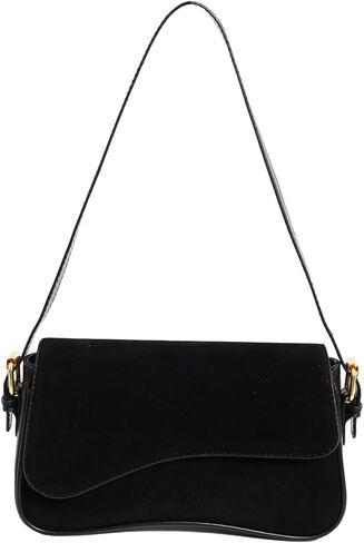 Suede Shoulder Bag Small Suede Purse Handbag with 2 Straps Retro Crossbody Bags for Women in Saudi Arabia