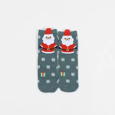 4 Pairs Socks Set for Women – Santa, Snowman, Penguin & Gingerbread Designs, Cozy Winter Holiday Socks (Sock Size 9–11 / Fits US Shoe 5.5–9.5, EU 36–40) in Kuwait