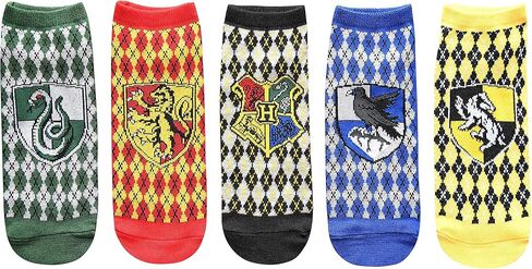 Harry Potter House Crests Argyle Juniors/Womens 5 Pack Ankle Socks in Saudi Arabia