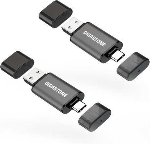 Gigastone Z40 16GB 2-Pack 2-in-1 Dual OTG Flash Drive USB3.2 Gen 1 ، USB-A & USB-C ، أداء موثوق به ، متين ، تخزين البيانات ، مشاركة الملفات ، النسخ الاحتياطي ، محرك التشغيل ، USB2.0/USB3.0 /usb3.1 واجهة متوافقة in Saudi Arabia