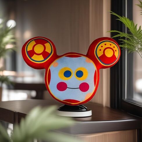 Decorative Mouse Character Plush Pillow Toys, Pink and Blue, Round Face Design with Ears (12inch/30cm) in Saudi Arabia