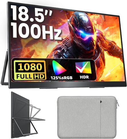 موسع شاشة الكمبيوتر المحمول 15.6 بوصة FHD 1080P 360 ° شاشات ثنائية قابلة للطي 120 ٪ SRGB ΔE <2 HDMI USB-C مراقبة محمولة ثلاثية مكدسة لنظام التشغيل Windows للكمبيوتر المحمول مع Kickstand Vesa Mountable in Kuwait