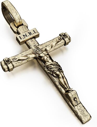 Crucifix Cross Necklace - Exquisite Jesus Pendant, Slatted Cross, Fade-Resistant, Skin-friendly, Christian Jewelry for Men and Women in Saudi Arabia