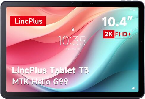 Lincplus T3 Tablet 10.4inchs Tablets Computer Android 2K Screen ، Mediatek Helio G99 ، 6GB RAM + 128GB ROM + Expensed ، 8 + 13MP Camera Dual Camera ، 7000mah ، WiFi ، GPS (T3-6G) in Saudi Arabia