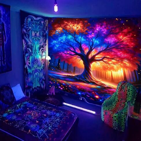 1pc Magical Tree of Life Fluorescent Tapestry –Wall Art for Any Room in Saudi Arabia