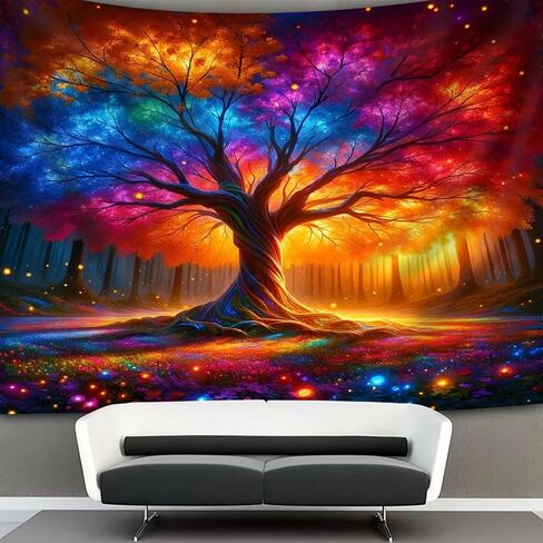 1pc Magical Tree of Life Fluorescent Tapestry –Wall Art for Any Room in Saudi Arabia
