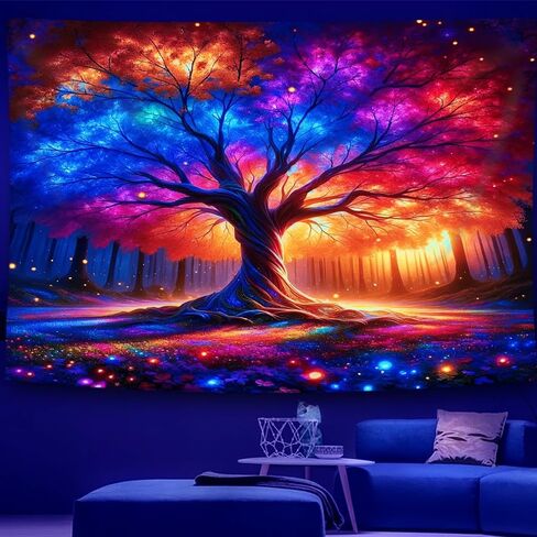 1pc Magical Tree of Life Fluorescent Tapestry –Wall Art for Any Room in Saudi Arabia