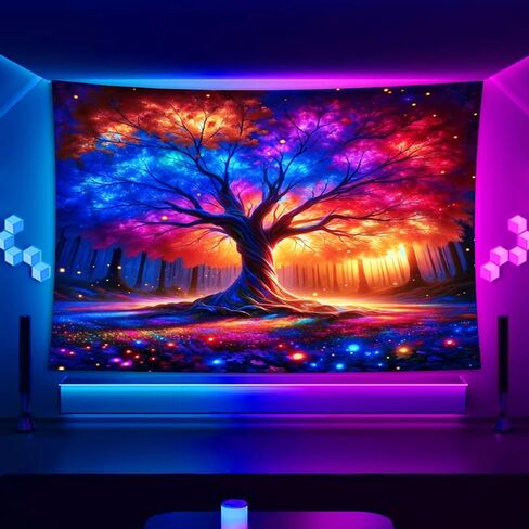 1pc Magical Tree of Life Fluorescent Tapestry –Wall Art for Any Room in Saudi Arabia