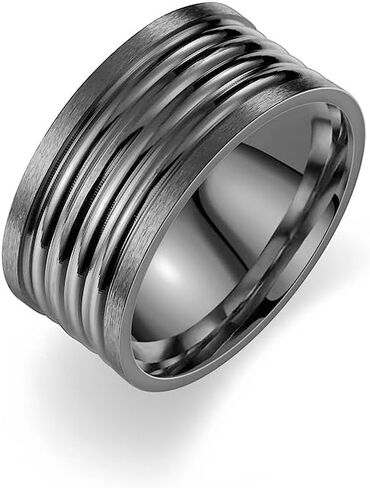 Size 6 14K Gold Plated Gold Finger Ring for Men Trendy, Waterproof Stainless Steel Ring Non Tarnish, Anniversary Christmas Birthday Gifts, Jewelry Fashion Luxury Accessories Creative Gifts. in Saudi Arabia