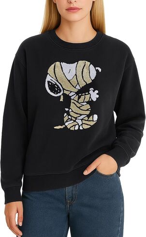 Peanuts Women's Sweatshirt - Snoopy and Friends Pullover Fleece Graphic Crewneck Sweatshirts for Women (Sizes: S-XL) in Saudi Arabia