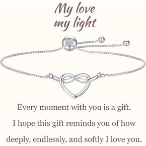 COAI Heart Bracelet for Women, Adjustable Slider 925 Sterling Silver Bracelet for Women Gift for Her in Saudi Arabia