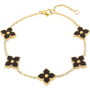 Trendy Four Leaf Clover Bracelet Good Luck Jewelry for Women, Romantic Gifts for Women, Unique Gifts for Birthday, Christmas, Valentine’s Day in Saudi Arabia