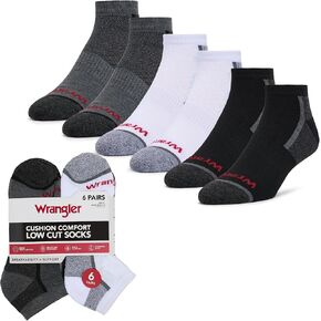 Wrangler Moisture Wicking Low Cut Socks – Men's Short Socks, Fits Mens Shoe Sizes 6–12, 6 Pack in Saudi Arabia
