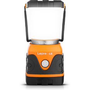 LE 1500LM Battery Powered LED Camping Lantern, Waterproof Tent Light with 4 Light Modes, Camping Essentials, Portable Lantern Flashlight for Camping, Emergency Light, Power Outages, Not Rechargeable in Kuwait