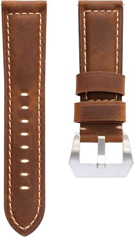 Quick Release Leather Straps For Panerai Watches 20mm 22mm 24mm, Replacement Leather Watch Band With Buckle, Calf Watch Strap For Panerai Watches in Saudi Arabia