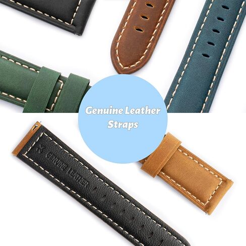 Quick Release Leather Straps For Panerai Watches 20mm 22mm 24mm, Replacement Leather Watch Band With Buckle, Calf Watch Strap For Panerai Watches in Saudi Arabia