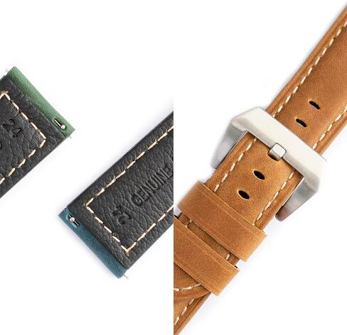 Quick Release Leather Straps For Panerai Watches 20mm 22mm 24mm, Replacement Leather Watch Band With Buckle, Calf Watch Strap For Panerai Watches in Saudi Arabia