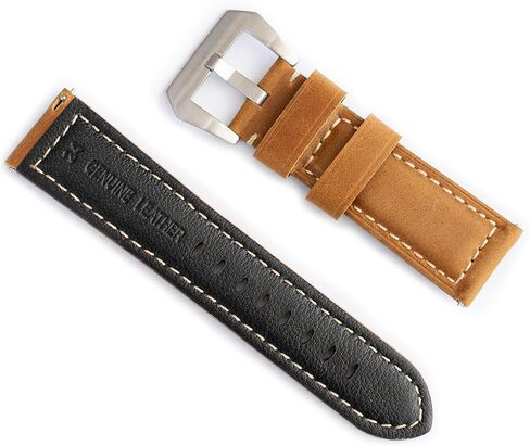 Quick Release Leather Straps For Panerai Watches 20mm 22mm 24mm, Replacement Leather Watch Band With Buckle, Calf Watch Strap For Panerai Watches in Saudi Arabia