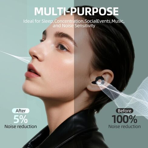 سدادات أذن من السيليكون لإلغاء الضوضاء، تصميم خفيف الوزن، 6 أغطية لأطراف الأذن بأحجام مختلفة، ملاءمة مريحة قابلة للغسل، للنوم والعمل والحفلات الموسيقية والدراسة in Kuwait