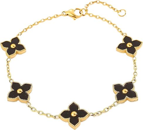 Trendy Four Leaf Clover Bracelet Good Luck Jewelry for Women, Romantic Gifts for Women, Unique Gifts for Birthday, Christmas, Valentine’s Day in Saudi Arabia