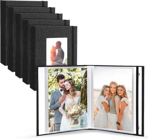 6 حزمة ألبوم صور صغير 4 × 6 ألبوم صور زفاف صغير 372 صورة بطاقة بريدية ألبومات صور غلاف كتان أسود ألبومات صور كتاب مع نافذة أمامية لذكرى الزفاف والسفر والصور العائلية in Saudi Arabia