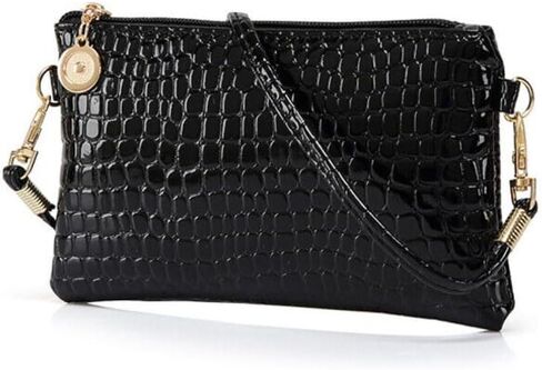 Women Messenger Cross Body Satchel Shoulder Handbag Black in Saudi Arabia