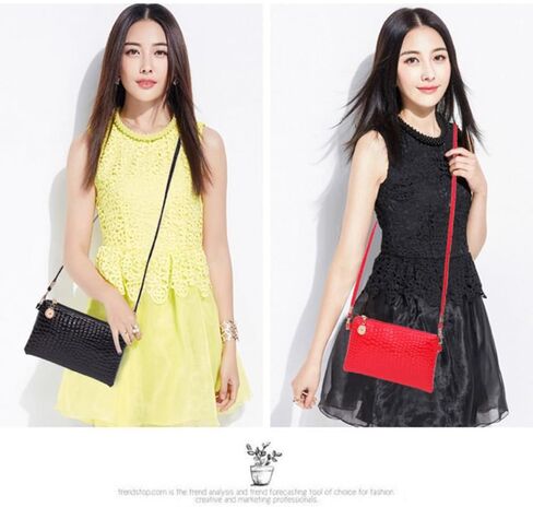 Women Messenger Cross Body Satchel Shoulder Handbag Black in Saudi Arabia