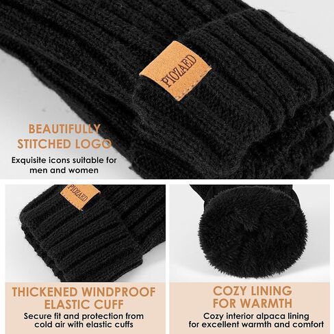 Women's Winter Warm Ribbed Knit Gloves - Thermal Warmth, Super Soft Acrylic in Cold Weather in Saudi Arabia