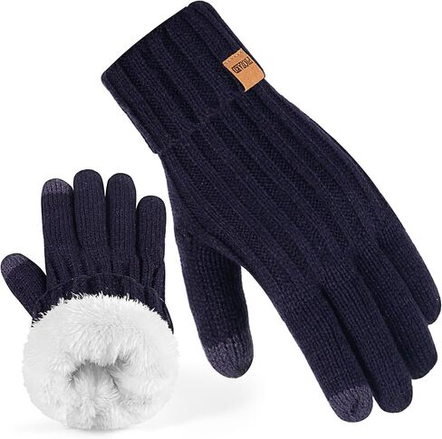 Women's Winter Warm Ribbed Knit Gloves - Thermal Warmth, Super Soft Acrylic in Cold Weather in Saudi Arabia