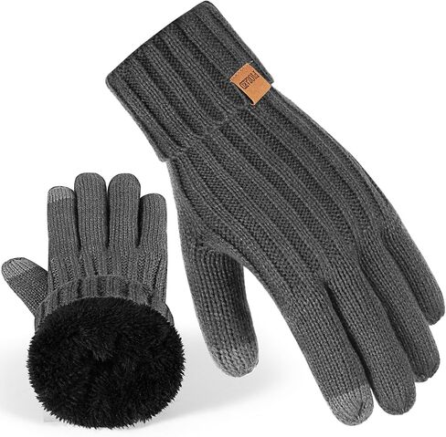 Women's Winter Warm Ribbed Knit Gloves - Thermal Warmth, Super Soft Acrylic in Cold Weather in Saudi Arabia