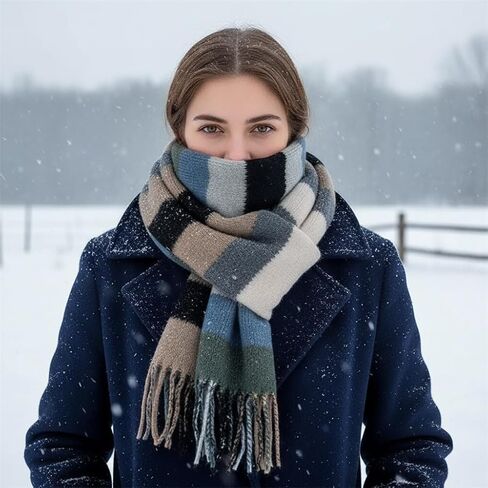 Women's Warm Winter Scarf Soft Long Shawl Wraps Large Thick Blanket Scarves for Cold Weather in Saudi Arabia