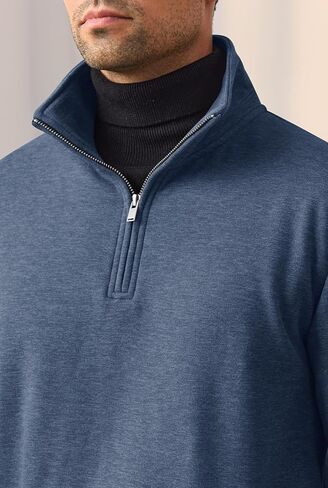 Men's Quarter Zip Pullover Soft Fleece-Lined Mock Neck Thermal Casual Long Sleeve Sweatshirt (S-2XL) in Saudi Arabia