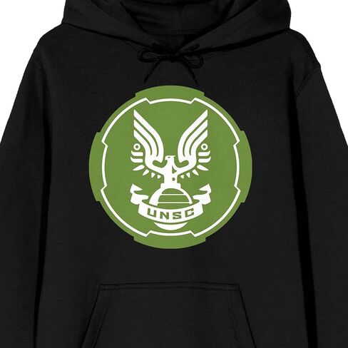 Bioworld Halo Infinite UNSC Emblem Long Sleeve Men's Black Hooded Sweatshirt in Saudi Arabia