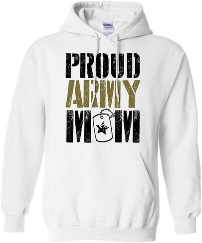 سويت شيرت بقلنسوة عسكري من Proud Army Mom Mother للجنسين in Kuwait