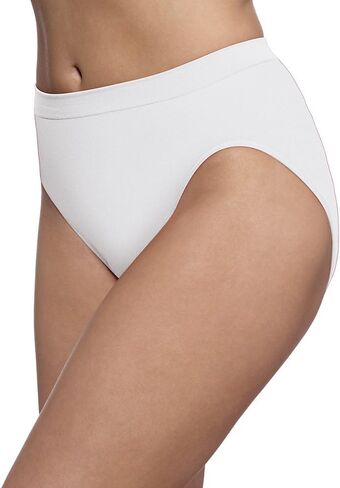 Bali Womens' Comfort Revolution Microfiber Seamless Hi-Cut Brief 6-Pack, 6/7, White in Saudi Arabia