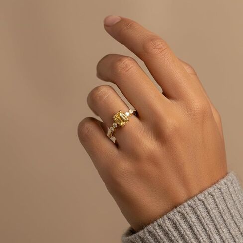 1pc Square Geometric Zirconia Inlaid Shiny Rings for Women Exquisite Light Luxury Rings Ladies Fine Jewelry Daily Life Dating Decor For Prom Party in Saudi Arabia