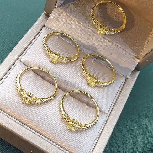 1pc Square Geometric Zirconia Inlaid Shiny Rings for Women Exquisite Light Luxury Rings Ladies Fine Jewelry Daily Life Dating Decor For Prom Party in Saudi Arabia