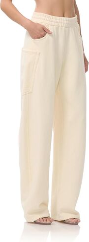 AFRM Womens Ryan Oversized Barrel Leg Jogger Sweatpants with Pockets in Saudi Arabia