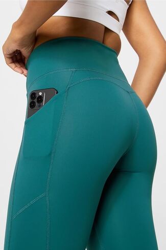 Fabletics Women's Oasis PureLuxe High-Waisted Pocketed Kick Flare, M/Regular, Green Abyss in Saudi Arabia