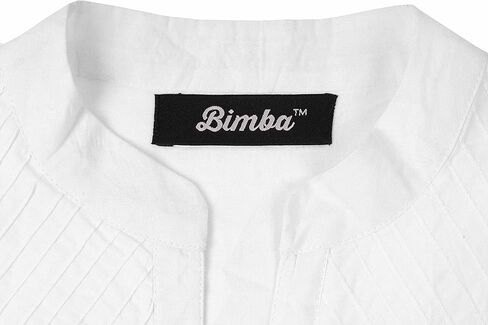 Bimba Mandarin Collar W/Pintucked Neck Cotton Kurti For Women's Indian Ethnic Straight Solid Kurta in Saudi Arabia