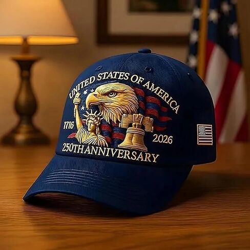 United States 250th Anniversary Cap, Adjustable Retro Embroidered Hat, Patriotic Baseball Cap for Men Women Gifts in Saudi Arabia