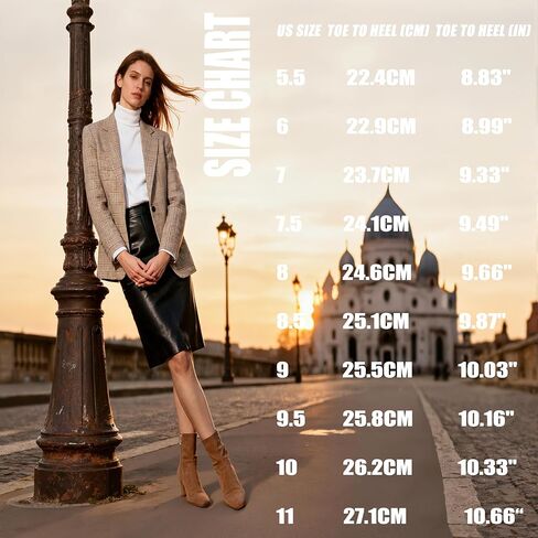 Goiphrri Ankle Boots for Women Kitten Heels Boot Womens Square Toe Short booties Office Casual Outfit Heeled Fall Boots Stretch Booties with Side Zipper for Women in Saudi Arabia
